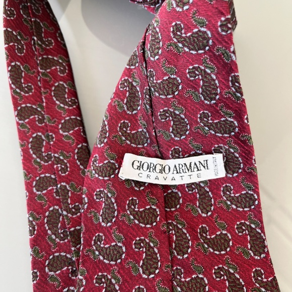 Giorgio armani tie paisley red - Picture 2 of 3